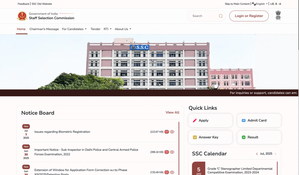 SSC JE Vacancy 2025